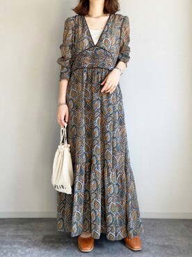 「リブタンクトップ」｜「アイテム（ワンピース/ドレス）」を使った、m___さん（レディース・165cm）の夏コーディネート