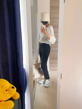 「アイテム（帽子）」を使った、417さん（レディース・164cm・20代）の夏コーディネート