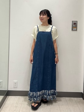 「アイテム（ワンピース）」を使った、おーつさん（レディース・150cm・20代）の夏コーディネート