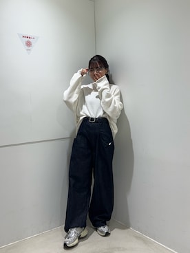 「アイテム（メガネ）」を使った、おーつさん（レディース・150cm）の秋コーディネート