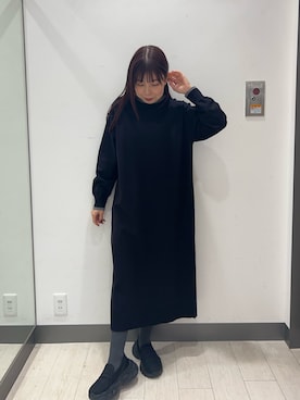 「アイテム（ワンピース）」を使った、おーつさん（レディース・150cm・20代）の冬コーディネート