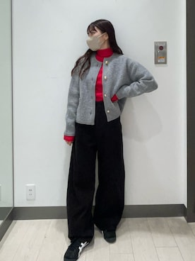 「お洒落さんとつながりたい」｜「アイテム（スニーカー）」を使った、おーつさん（レディース・150cm）の秋コーディネート