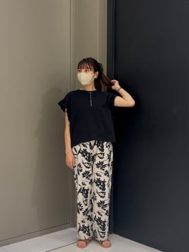 「SMELLY（スメリー）のアイテム」を使った、おーつさん（レディース・152cm）の夏コーディネート