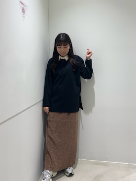 「アイテム（ポロシャツ）」を使った、おーつさん（レディース・150cm）の秋コーディネート