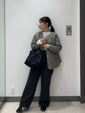 「アイテム（ダウンジャケット/コート）」を使った、おーつさん（レディース・150cm・20代）の秋コーディネート