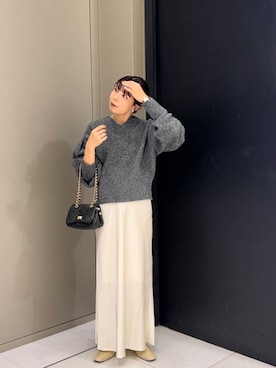 「SMELLY（スメリー）のアイテム（ピアス（両耳用））」を使った、おーつさん（レディース・152cm）の秋コーディネート