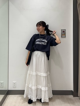 「アイテム（アクセサリー）」を使った、おーつさん（レディース・150cm）の秋コーディネート