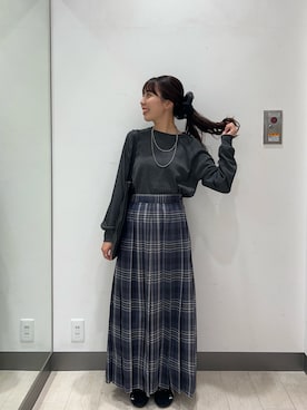 「アイテム（アクセサリー）」を使った、おーつさん（レディース・150cm）の秋コーディネート