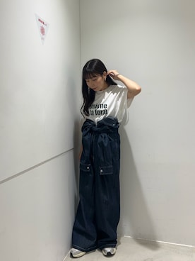 「アイテム（つなぎ/オールインワン）」を使った、おーつさん（レディース・150cm）の秋コーディネート