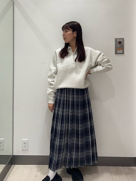 「アイテム（スカート）」を使った、おーつさん（レディース・150cm・20代）の冬コーディネート