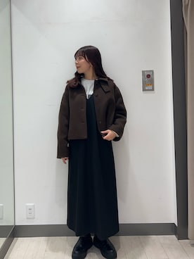 「アイテム（その他アウター）」を使った、おーつさん（レディース・150cm・20代）の秋コーディネート