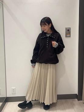 「アイテム（その他トップス）」を使った、おーつさん（レディース・150cm）の冬コーディネート