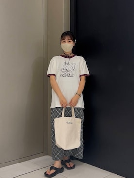 「アイテム（スカート）」を使った、おーつさん（レディース・152cm）の夏コーディネート