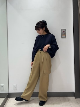 「URBAN RESEARCH DOORS（アーバンリサーチドアーズ）のトラックソールブーツ（ブーツ）」を使った、おーつさん（レディース・150cm）の秋コーディネート