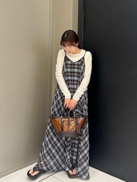 「KBF（ケイビーエフ）のアイテム（ワンピース/ドレス）」を使った、おーつさん（レディース・150cm）の春コーディネート