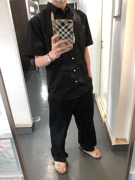 「NANO universe（ナノユニバース）のアイテム（サンダル）」を使った、beginさん（メンズ・175cm）の夏コーディネート