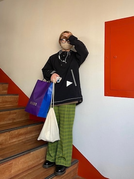 「and wander（アンドワンダー）のアイテム」を使った、kanaさん（レディース・153cm）の冬コーディネート