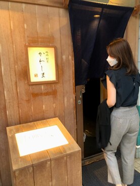 「FREE'S MART（フリーズマート）のアイテム（スラックス）」を使った、さあやさん（レディース・163cm）の春コーディネート
