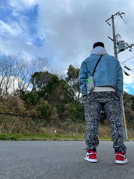 「Jordan」｜「アイテム（デニムジャケット）」を使った、Kazuki.Nさん（メンズ・172cm）の春コーディネート