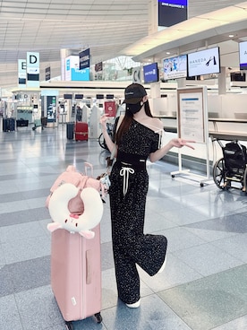 「dearanddustのアイテム（トップス、ブラック系）」を使った、りのりのさん（レディース・163cm）の夏コーディネート