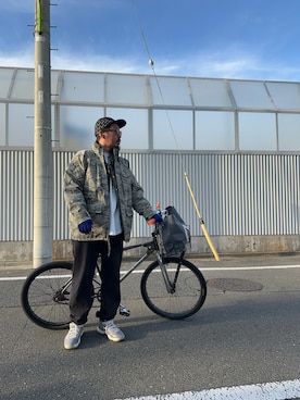 「アイテム（手袋）」を使った、macoさん（メンズ・179cm）の冬コーディネート