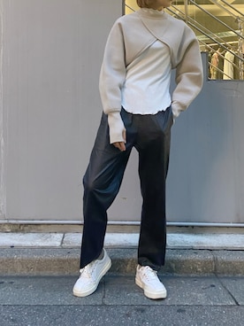 「エコレザー」｜YUKI IKEGAMIさん（レディース・165cm）の秋コーディネート