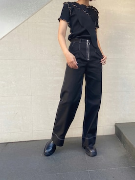 「B'2nd（ビーセカンド）のアイテム」を使った、YUKI IKEGAMIさん（レディース・165cm）の夏コーディネート