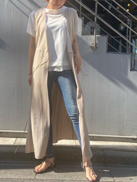 「surt（サート）のアイテム」を使った、YUKI IKEGAMIさん（レディース・165cm）の夏コーディネート