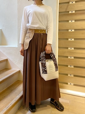 「EARIH（アーリ）のアイテム」を使った、YUKI IKEGAMIさん（レディース・165cm）の夏コーディネート