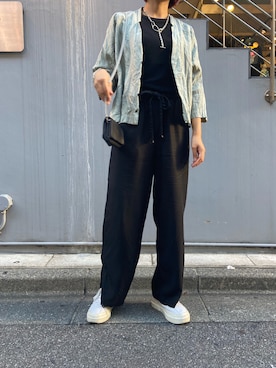 「スリット」｜「アイテム（財布/小物）」を使った、YUKI IKEGAMIさん（レディース・165cm）の夏コーディネート