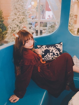 「red」｜「アイテム（ブーツ）」を使った、Rosyさん（レディース・158cm）の冬コーディネート