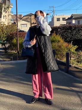 Namba Rinaさん（レディース・160cm）の冬コーディネート