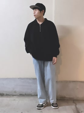 「WYM」｜「アイテム（キャップ）」を使った、Kazu(低身長コーデ)さん（メンズ・165cm）の秋コーディネート