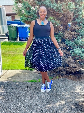 「pattern」｜Lisa Yorkさん（レディース・175cm）の夏コーディネート