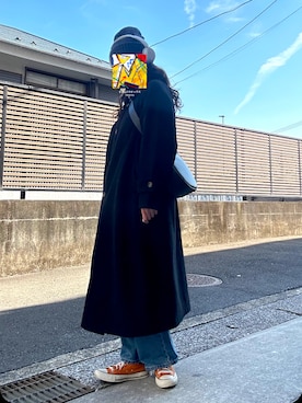「ビーニー帽」｜「アイテム（ジャケット/アウター）」を使った、ちーさん（レディース・162cm）の冬コーディネート