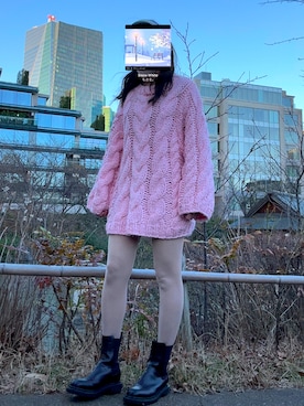 「お洒落好きな人と繋がりたい」｜ちーさん（レディース・162cm）の冬コーディネート