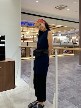 「BRADOR（ブラドール）のアイテム」を使った、アボカドチーズナンさん（レディース・166cm）の夏コーディネート