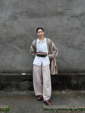 「アイテム（サンダル）」を使った、アボカドチーズナンさん（レディース・167cm・20代）の秋コーディネート