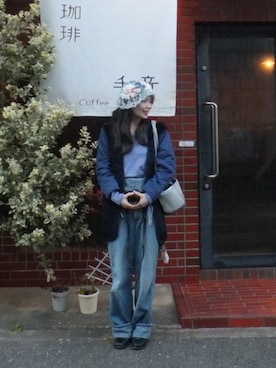 「アイテム（オールインワン・サロペット）」を使った、アボカドチーズナンさん（レディース・167cm）の冬コーディネート