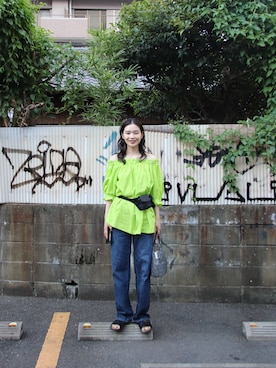 「BRADOR（ブラドール）のアイテム」を使った、アボカドチーズナンさん（レディース・166cm）の夏コーディネート