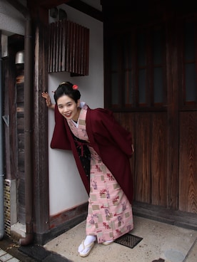 「アイテム（水着/着物・浴衣）」を使った、アボカドチーズナンさん（レディース・167cm）の冬コーディネート