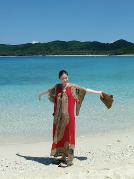 「OOFOS（ウーフォス）のアイテム」を使った、アボカドチーズナンさん（レディース・167cm）の夏コーディネート