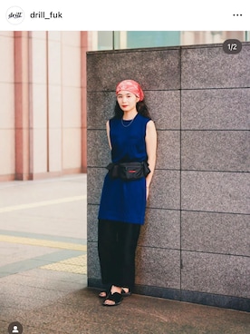 「BRADOR（ブラドール）のアイテム」を使った、アボカドチーズナンさん（レディース・166cm）の夏コーディネート