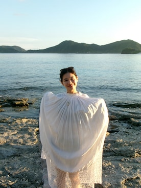 「antiqueのチャーチ（ドレス）」を使った、アボカドチーズナンさん（レディース・167cm）の夏コーディネート