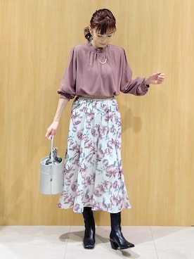 「KATHARINE ROSS（キャサリンロス）のアイテム（スカート）」を使った、KATHARINEROSS さん（骨格ウェーブ・レディース・164cm）の冬コーディネート