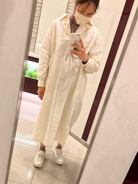 「LAKOLE（ラコレ）のアイテム（ワンピース/ドレス）」を使った、ひろえさん（レディース・163cm）の春コーディネート