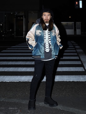 「ISAMU KATAYAMA BACKLASH（イサムカタヤマバックラッシュ）のアイテム」を使った、AOKIFLASH‼︎!さん（メンズ・166cm）の冬コーディネート