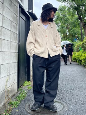 「ISAMU KATAYAMA BACKLASH（イサムカタヤマバックラッシュ）のアイテム（帽子）」を使った、AOKIFLASH‼︎!さん（メンズ・166cm）の夏コーディネート