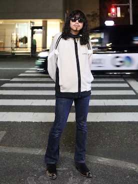 「TAKAHIROMIYASHITATheSoloIst.（タカヒロミヤシタザソロイスト）のアイテム（パンツ）」を使った、AOKIFLASH‼︎!さん（メンズ・166cm）の冬コーディネート