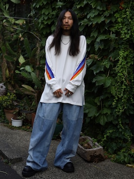 「READYMADE（レディメイド）のアイテム」を使った、AOKIFLASH‼︎!さん（メンズ・166cm）の夏コーディネート